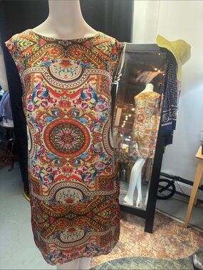 Molly Bracken Multicolor Printed Midi Dress